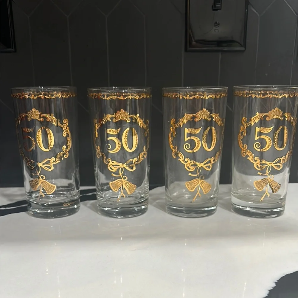 Culver 50th Anniversary Highball Glasses Set of 4